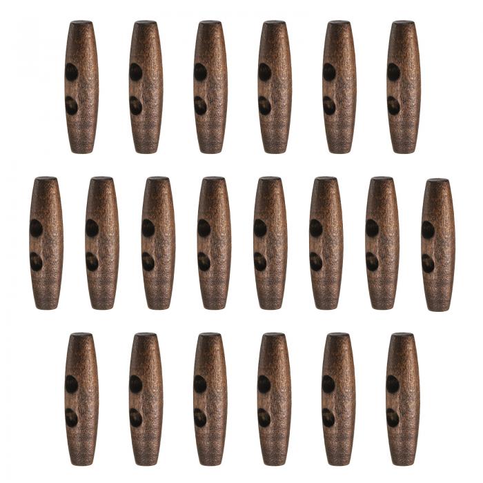 uxcell 20個の木製トグルボタン50mm / 2