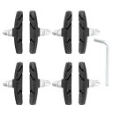 uxcell 8個 ブレーキパッド マウンテンバイク Vブレーキパッドキット ユニセックス ブレーキパッド ヘックスレンチ付き MTB ロードバイク用 黒