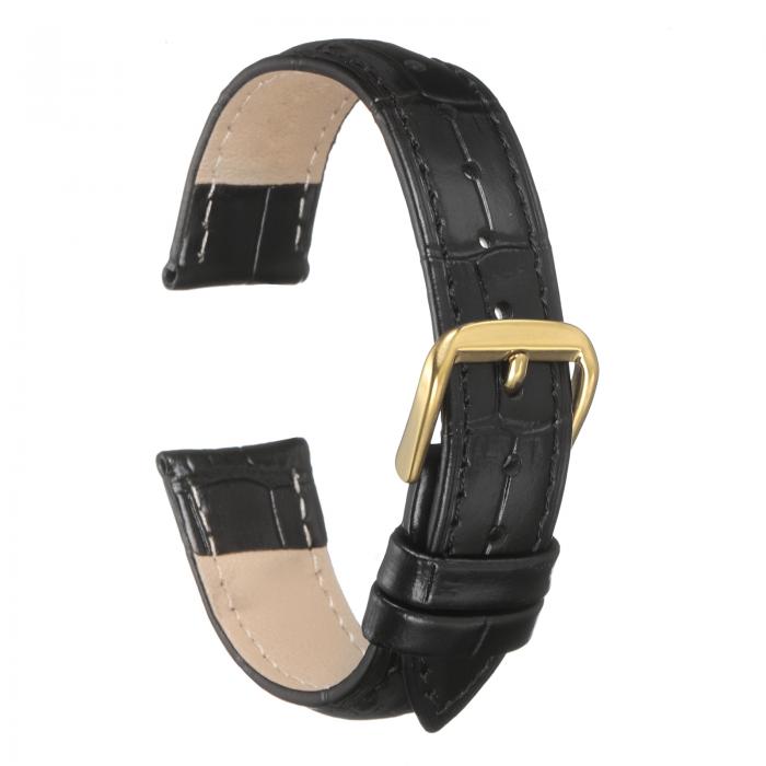 uxcell 16mmエンボスパターン牛革時計バンド、スプリングバー付きの男性と女性用交換用ウォッチストラ..