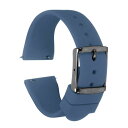 uxcell 20mm クイックリリース ソフトラバー 交換品 ウォッチストラップ シリコン 腕時計バンド ステンレススチール 黒 クラ スプ メンズ レディー...