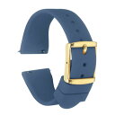 uxcell 20mm クイックリリース ソフトラバー 交換品 ウォッチストラップ シリコン 腕時計バンド ステンレススチール ゴー ルド クラ スプ メンズ ...