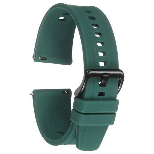 uxcell 22mmクイックリリースフレキシブルソフトラバー製交換用ウォッチストラップ、ステンレススチール黒クラ スプ付き、男性用女性用、ディープグリ ーン uxcell 22mmクイックリリースフレキシブルソフトラバー製交換用ウォッチストラップ、ステンレススチール黒クラ スプ付き、男性用女性用、ディープグリ ーン