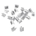 uxcell 20個 ジッパースライダーリテーナー #3トップストッパークローズドエンドジッパースライダー バッグコートジャケットDIY補修用 シルバートーン