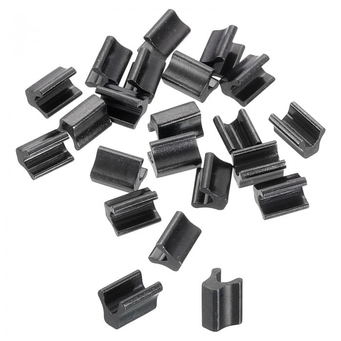 uxcell 20個 ジッパースライダーリテーナー #8トップストッパークローズドエンドジッパースライダー バッグコートジャケットDIY補修用 メタリック黒