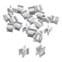 uxcell 40個 ジッパースライダーリテーナー #3トップストッパークローズドエンドジッパースライダー コート ジャケット バッグ DIY裁縫交換用 シルバ...