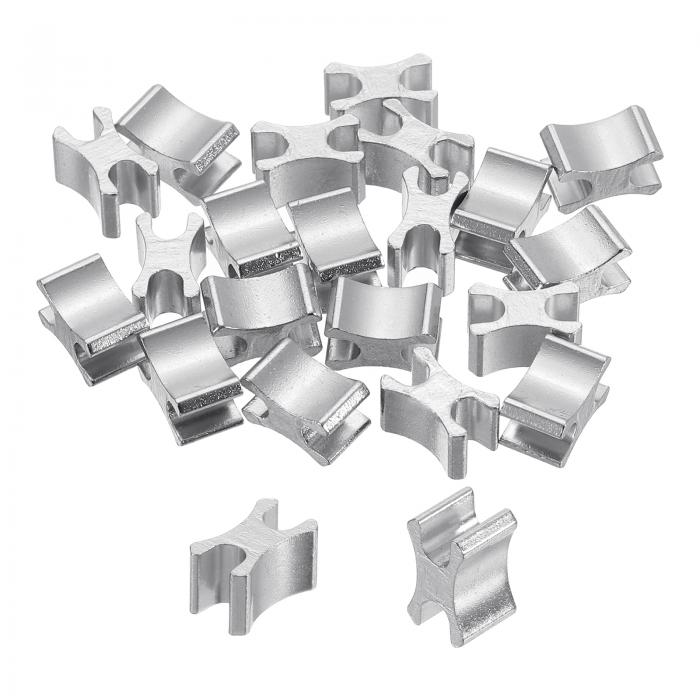 uxcell 20個 ジッパースライダーリテーナー #8トップストッパークローズドエンドジッパースライダー コート ジャケット バッグ DIY裁縫用交換品 シル...