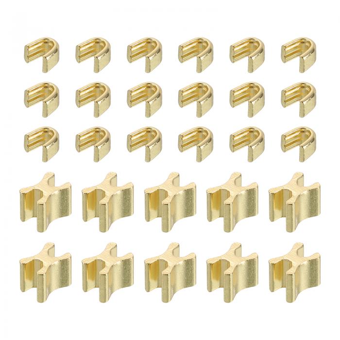 uxcell 30セット ジッパースライダーリテーナー #3 トップストッパー&ボトムストップクローズドエンドジッパースライダー バッグコートジャケットDIY裁...