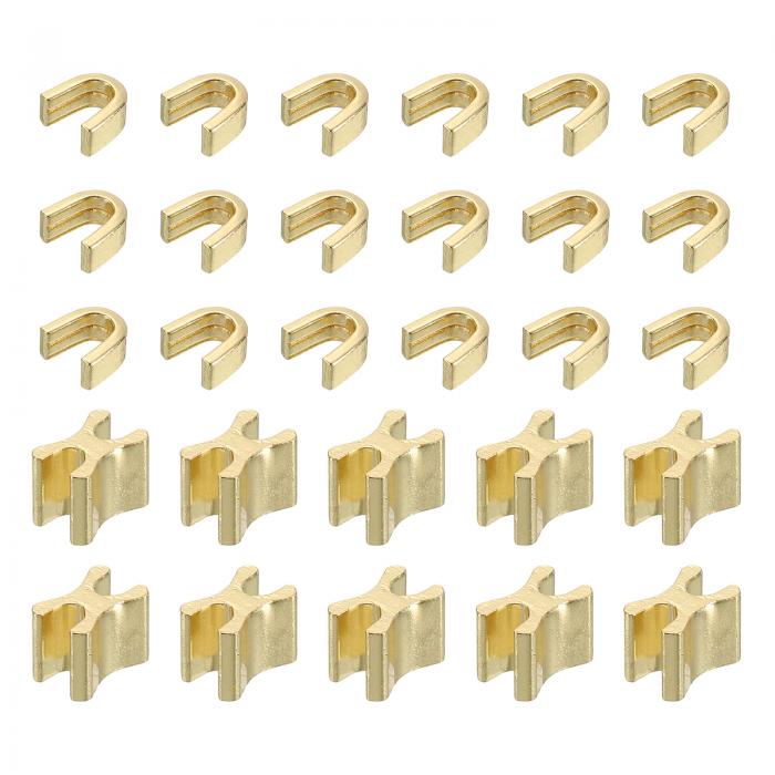 uxcell 30セット ジッパースライダーリテーナー #5 トップストッパー&ボトムストップクローズドエンドジッパースライダー バッグコートジャケットDIY裁...