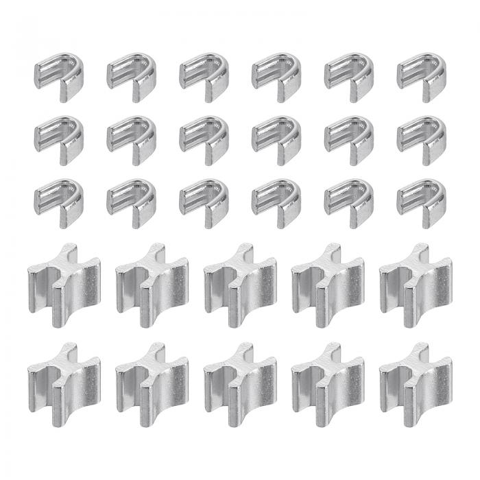 uxcell 30セット ジッパースライダーリテーナー #3トップストッパー&ボトムストップクローズドエンドジッパースライダー バッグコートジャケットDIY裁縫...