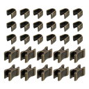 uxcell 10セット ジッパースライダーリテーナー #10トップストッパー&ボトムストップクローズドエンドジッパースライダー バッグ コート ジャケット DIY裁縫交換用 アンシェントカラー
