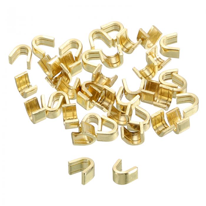 uxcell 80個 ジッパースライダーリテーナー #8 U字型トップストッパークローズドエンドジッパースライダー バッグ コート ジャケット DIY裁縫交換用...