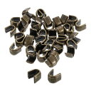 uxcell 80個 ジッパースライダーリテーナー #10 U字型トップストッパークローズドエンドジッパースライダー バッグ コート ジャケット DIY裁縫交換...