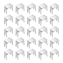 uxcell 50個 ジッパーストッパー #5銅製 トップ&ボトムジッパースライダーリテーナー バッグ コート ジャケット ジッパー修理用交換品 シルバー