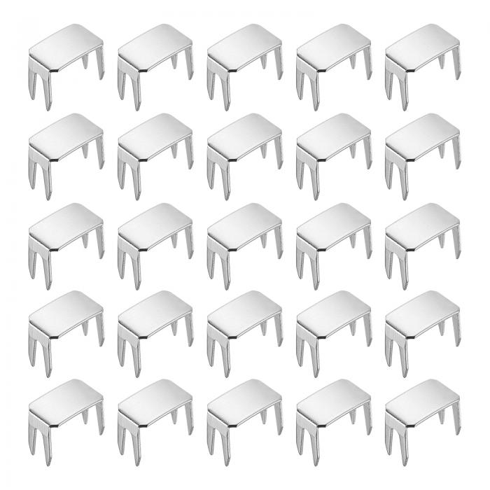 uxcell 50個 ジッパーストッパー #10銅製 トップ&ボトムジッパースライダーリテーナー バッグ コート ジャケット ジッパー修理用交換品 シルバー