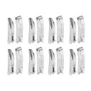 uxcell 8セット ダブルオープンジッパー修理ラッチキット バッグ コート ジャケット ジッパー修理交換用#3銅製ピンジッパーストッパー シルバー