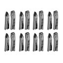 uxcell 8セット ダブルオープンジッパー修理ラッチキット #5銅製インサートピンジッパーストッパー バッグ コート ジャケット ジッパー修理交換用 黒