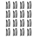 uxcell 16個 ダブルオープンジッパー修理ラッチキット #3銅製インサートピンジッパーストッパー バッグ コート ジャケット ジッパー修理交換用 黒