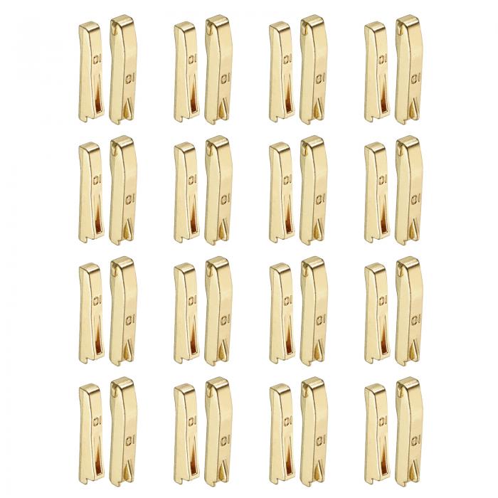 uxcell 16セット ダブルオープンジッパー修理ラッチキット #10銅製インサートピンジッパーストッパー バッグ コート ジャケット ジッパー修理交換用 ラ...