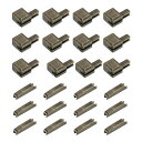 uxcell 12セット ジッパーラッチスライダーリテーナーキット ジャケットコートDIY裁縫交換用 #10亜鉛合金ジッパーボトムストッパーと挿入ピン ブロンズ