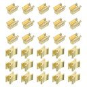 uxcell 30セット ジッパースライダーリテーナーキット #8銅製トップ&ボトムストッパークローズドエンドジッパースライダー バッグ コート ジャケット ジ...
