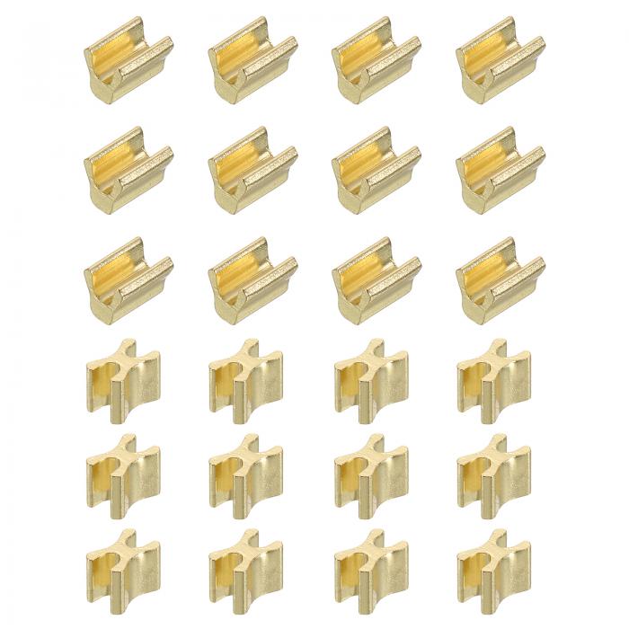 uxcell 12セット ジッパースライダーリテーナーキット #5銅製トップ&ボトムストッパー付きクローズドエンドジッパースライダー バッグ コート ジャケット...