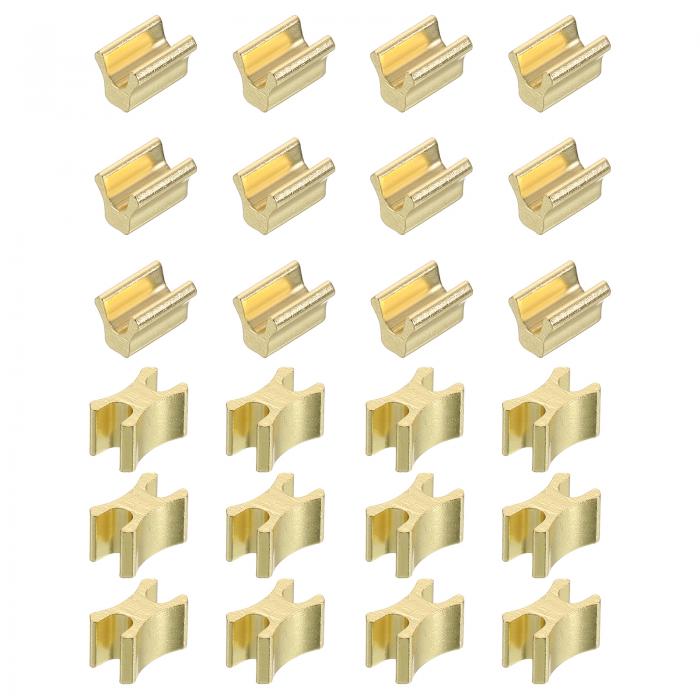 uxcell 12セット ジッパースライダーリテーナーキット #8銅製トップ&ボトムストッパークローズドエンドジッパースライダー バッグ コート ジャケット ジ...