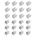 uxcell 12セット ジッパースライダーリテーナーキット #10銅製トップ&ボトムストッパークローズドエンドジッパースライダー バッグ コート ジャケット ...