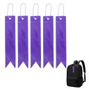 CAPASTEC 反射 キーホルダー リフレクター キーリング リボン型 反射板 交通安全 安全グッズ 通学 通勤 散歩 夜間 事故防止 紫 5個入り