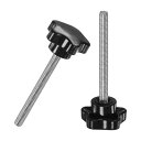 M METERXITY 2個入り スタークランピングノブ 機械/電子機器/家具/傘ベース用 M6x60mmメススレッド手締めネジ 機械ハンドル交換【ステンレス鋼...