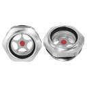 M METERXITY 2パック エアコンプレッサーオイルサイトグラス M27 x 1.5mm強化ガラス リークなし 六角オイル液位計フィッティング エアコンプレッサー/ポンプ/タンクサイトプラグウィンドウ用 Oリング付き