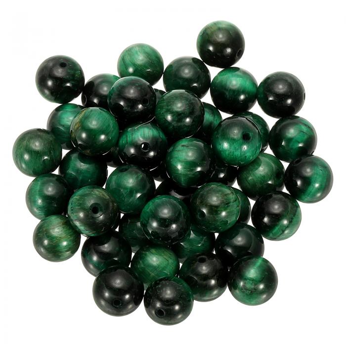 PATIKIL 12mm アベンチュリンビーズ 45個の丸い天然宝石ビーズ スムースストーンビーズ ジェイドタイガーアイルーズビーズ ブレスレットネックレス宝飾品メイキングDIY 緑