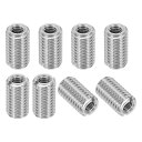 PATIKIL 316ステンレス鋼スレッドアダプタースリーブ縮小ナット8個M10 x 1.5メスからM6 x 1メス修理インサートナットスクリューレデューサー変換ファスナー18mm(3)