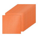 PATIKIL 20シートのオレンジ色のグリッターカードストックペーパー 10 x 10インチ 250gsmのスクエアプレミアムスパークリーペーパークラフトカー...