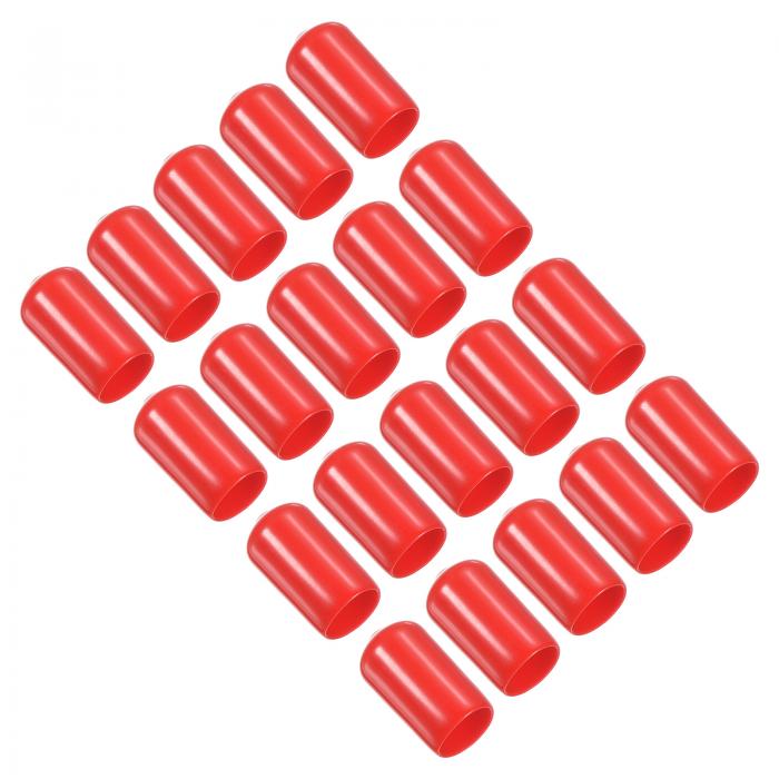 PATIKIL 12.5mm スヌーカーキューティップカバー 20個のプールキューティップラバーカバービリヤードヘ..