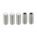 PATIKIL ナイロン先端グラブスクリュー M10x25mm 5個304ステンレス鋼メトリック六角ソケットヘッドカップぽいんとアンチスリップセットスクリュー内...