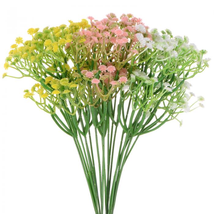 M METERXITY 18パックの人工のカスミソウ 11.4"のフェイクのギプソフィラプラスチックの花束 リアルタ..