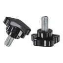M METERXITY 2個入りスタークランピングノブ 機械/電子機器/家具/傘ベース用 M10x20mmメススレッドハンドタイトニングスクリュー マシンハンド...