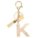 PATIKIL アルファベットイニシャルレターキーチェーン レジン製かわいいキーチェーン タッセルハートレターKペンダント装飾 女性用キーパースハンドバッグバッ...