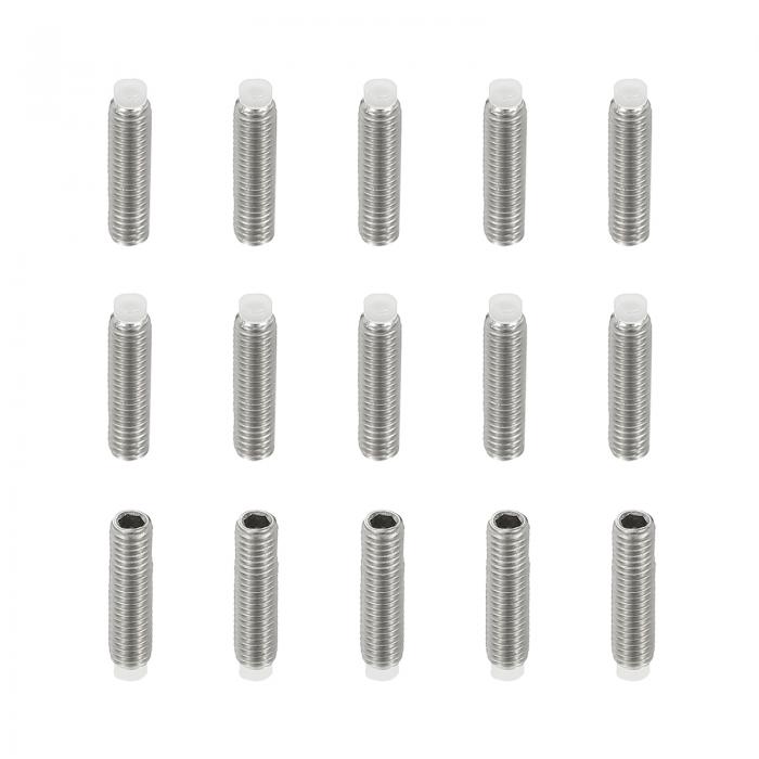 PATIKIL M3x12mm ナイロン先端グラブスクリュー 15個304ステンレス鋼メトリック六角ソケットヘッドカッ..