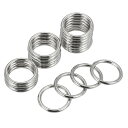 PATIKIL 20個入り メタルOリング20mm / 0.8" 電気めっき亜鉛合金Oリングバックル バッグ 財布 ベルト ハードウェア DIYクラフト 犬 リード用 シームレス溶接丸リング シルバー