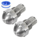 M METERXITY 2パック ミストノズル 1/4BS PT 0.8mm 注口径 ステンレスフィルタースプレーチップ シーリングテープ付き 冷却/清掃/コーティング/ガーデン散水 アウトドア ファ インミストノズル(4)