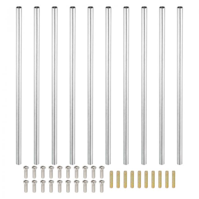 PATIKIL 150mm（5.9"）ラウンドカップリングナットキット M4スレッドコネクターバーハードウェア ラン..