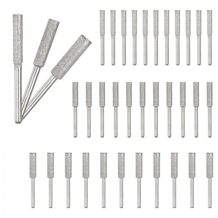 M METERXITY 36パック ダイヤモンド チェーンソー研ぎ石 5/32" 3/16" 7/32" 高硬度研削石 チェーンソー..