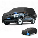 Partuto 1 Pc ユニバーサルカーカバー 防水オールウェザー自動車用屋外用アンチUV日光雨保護フルエクステリアカバーアルミフィルムコ ットンブラックブル...