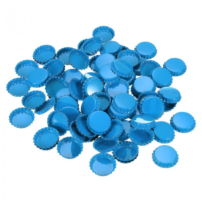 PATIKIL クラフト用50個入りボトルキャップ 1"両面印刷メタルボトルキャップ DIYクラフト装飾バッジ作..