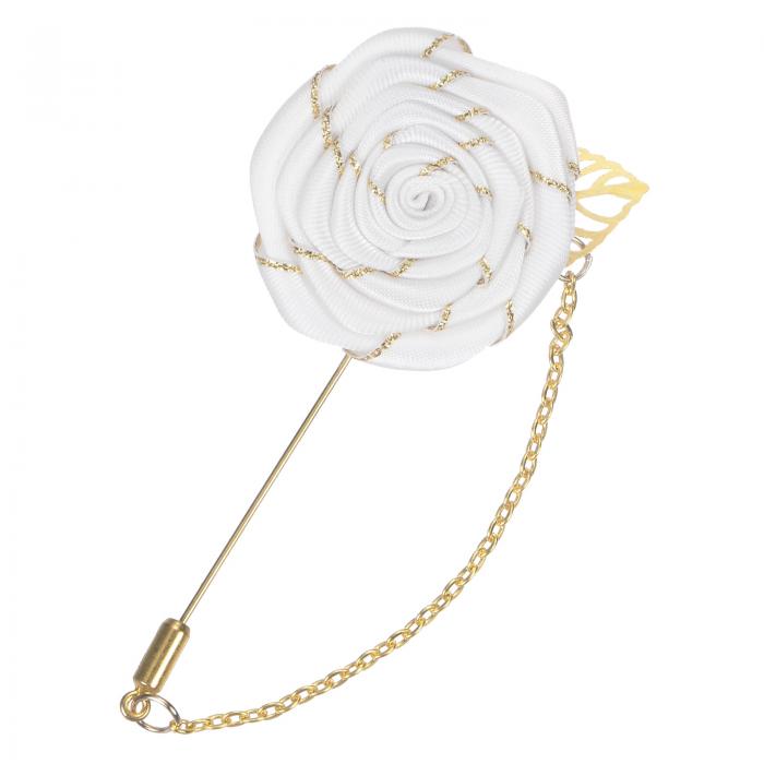 M METERXITY ローズブローチピン クロスローズフラワー 金色リーフブローチ ローズフラワーラ ペルピン メンズウェディングアクセサリー スーツタキシー...