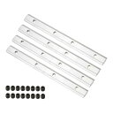 PATIKIL 180*19.2*8.5mm ジョイント金具 40シリーズアルミニウムプロファイル用 M6ねじ付きT/Vスロットアルミニウム押出コネクタ L型金具4個(シルバー)