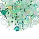 PATIKIL 2-8mm アソーテッド グラス レジン ビーズ クラック入り 砕石 ラウンド ビーズ スモール ヨーロピアン スペーサー シード ビーズ ミッ...