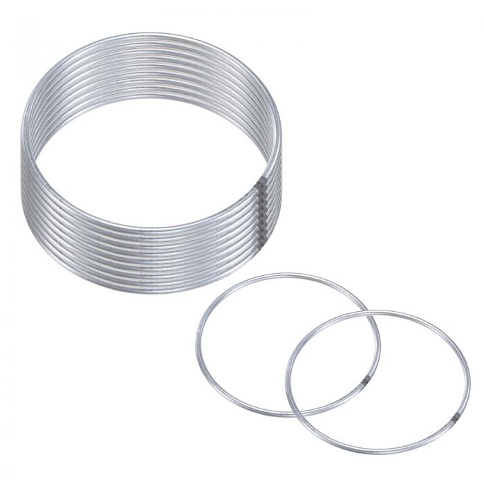 M METERXITY 12パックのドリームキャッチャーリング 3.1インチのメタルラウンドシェイプマクラメリース..