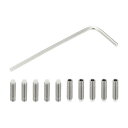 PATIKIL ナイロン先端グラブスクリューM3x12mm 10個304ステンレス鋼メトリック六角ソケットヘッドカップぽいんとボルトアンチスリップインターナルヘックスドライブハードウェア Lキーウレンチ付き(3)